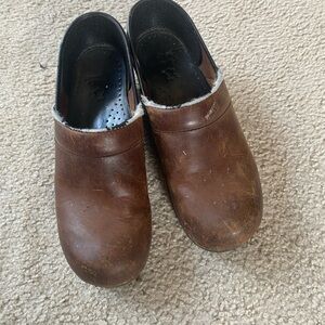 Dansko Brown Leather Clogs 39